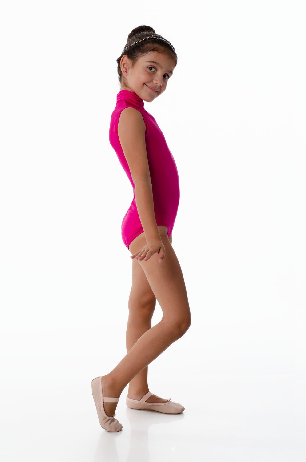 Violaine Sleeveless Ballet Leotard with High Neck