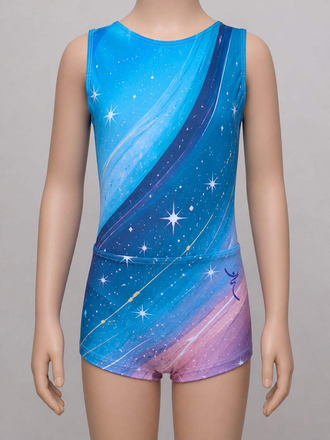 AQUA PULSE 🩵 — Girls Gymnastics Shorts