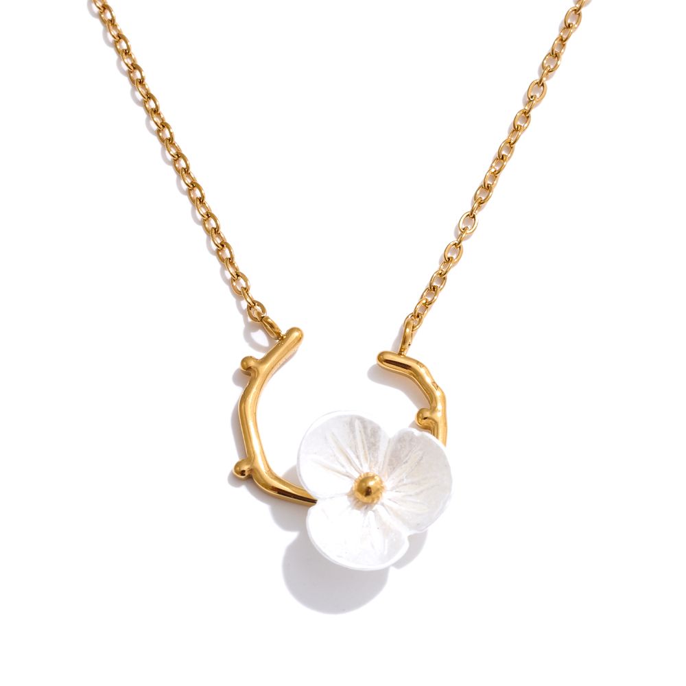 Pearl Charm Toggle Necklace