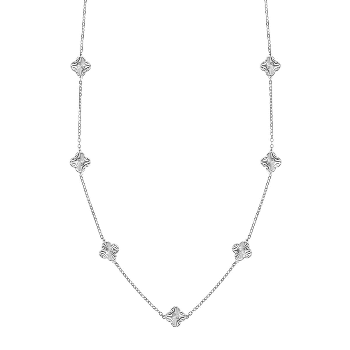 Silver Dot Station Necklace