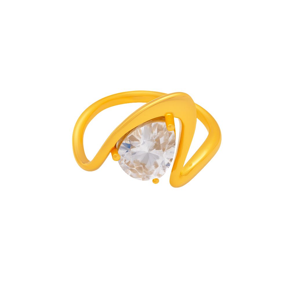 Triangular Gem Ring