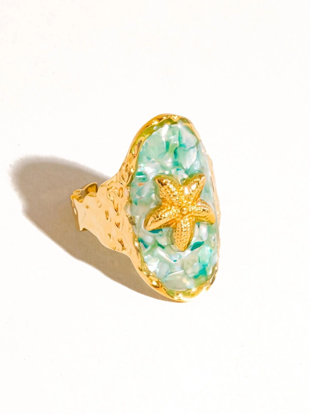 Blue Starfish Ring