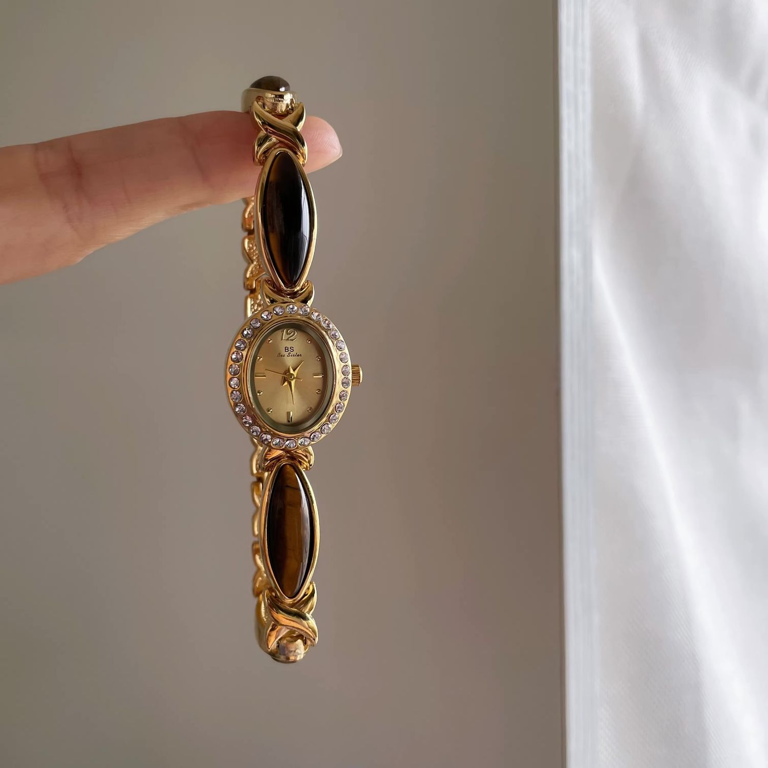 Green Gem Watch (Brown)