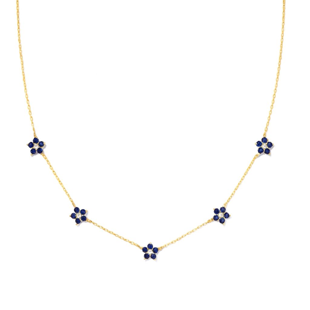 Sapphire Blossom Necklace