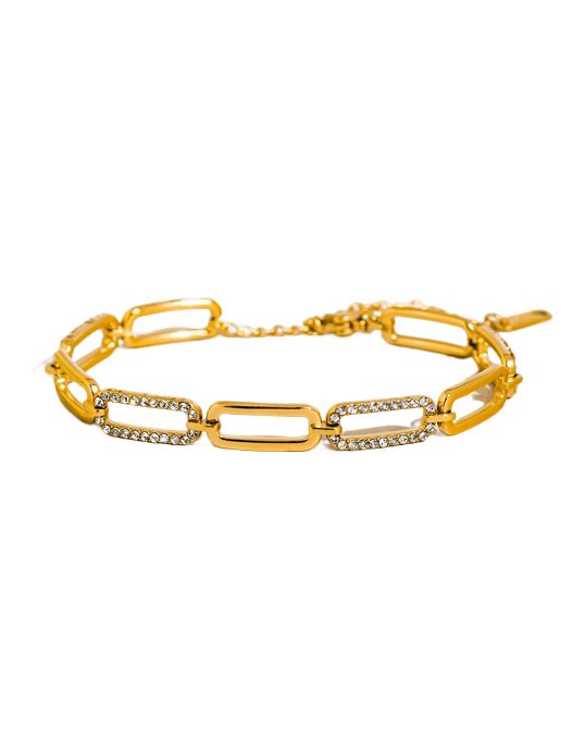 Glam Rhinestone Chain Bracelet