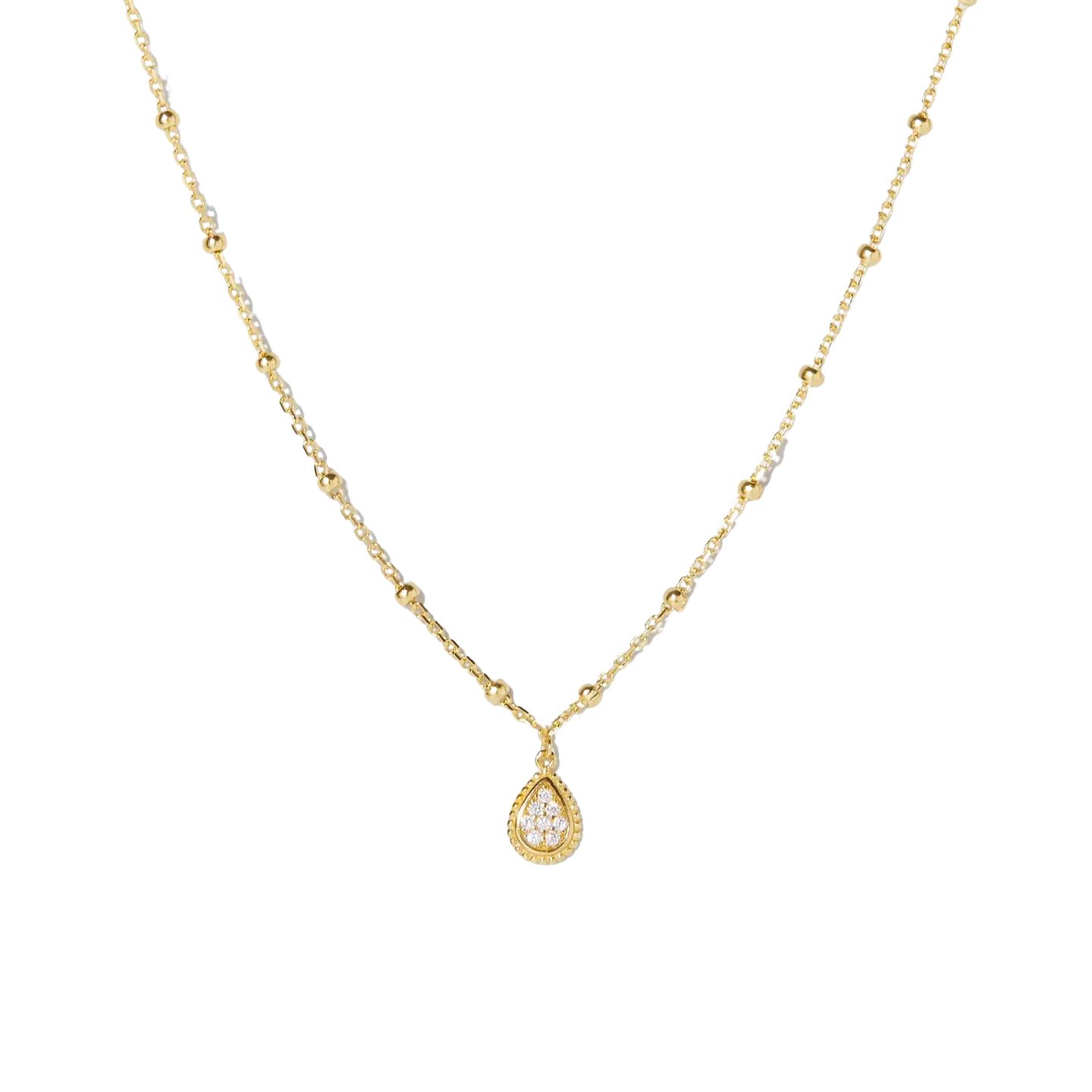 Beaded Tear Drop Necklace
