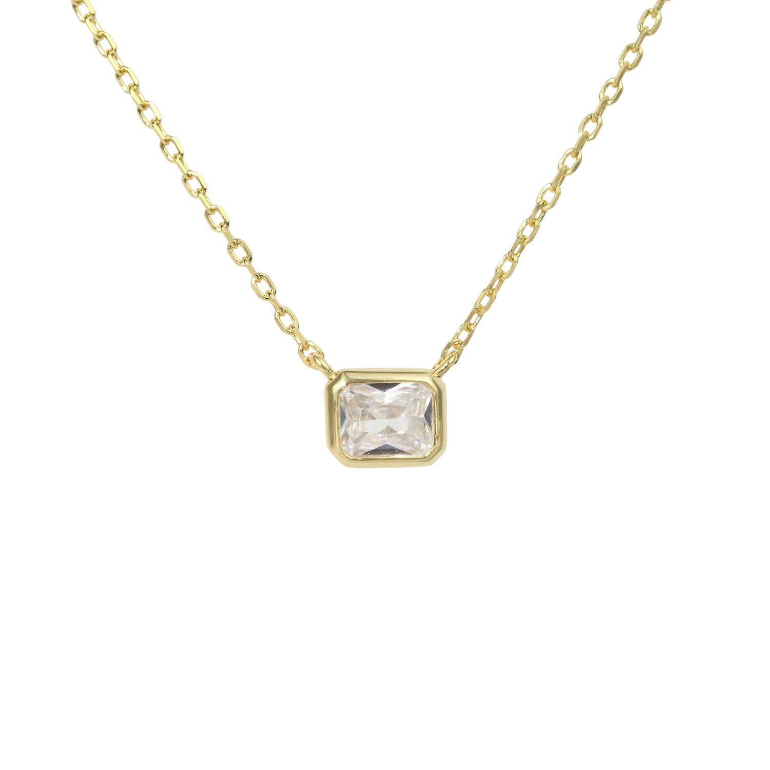 Radiant Bezel Necklace