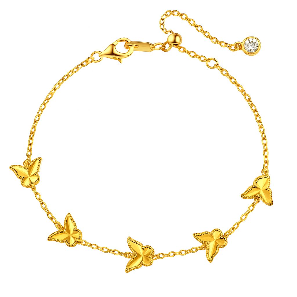 Mini Butterfly Charm, Color: Gold