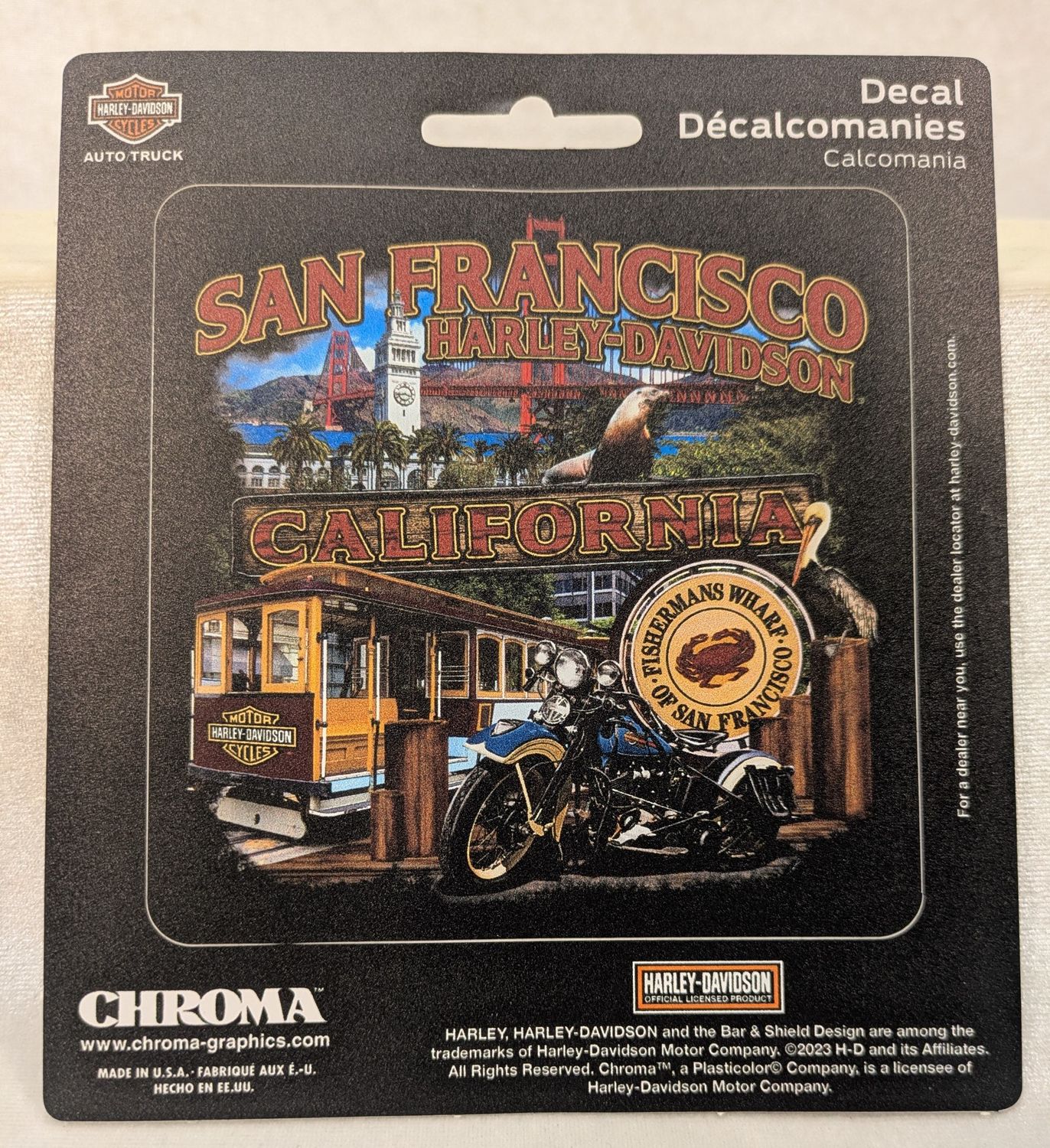 San Francisco H-D Decal - while supplies last