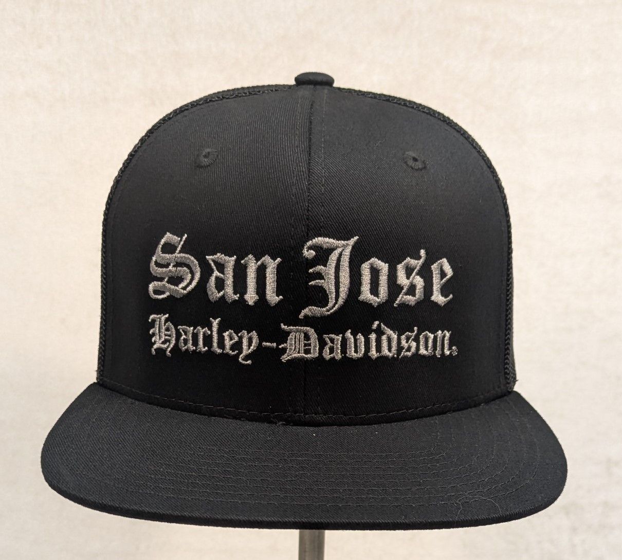 San Jose Gothic Text Trucker Cap
