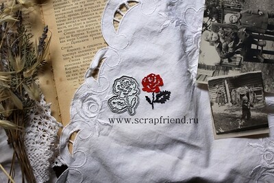 Dies Embroidery - Rose, 3,5x4 cm, Scrapfriend