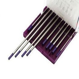 Electrodos De Tungsteno EWG Púrpura (2.4x175mm) - Paquete De 10, Para Soldadura TIG, No Radiactivos