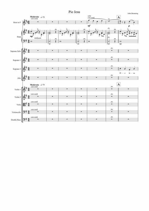 'Pie Jesu' (SSSA, as recorded by 'All Angels') with orchestral accompaniment