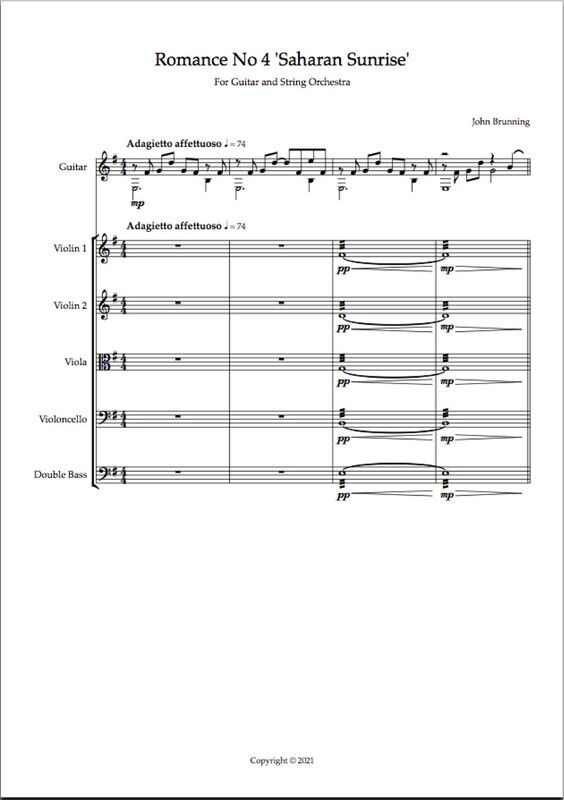 Romance No.4 'Saharan Sunrise' for Guitar and String Orchestra
