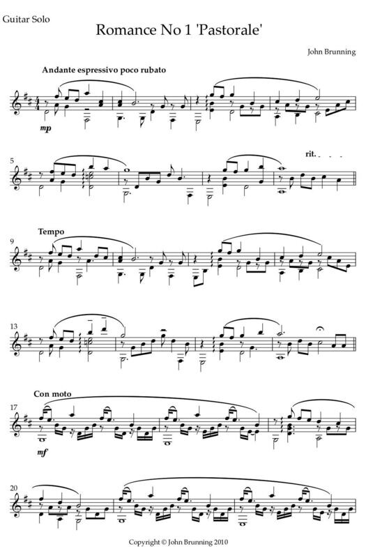 Romance No.1 'Pastorale' for Solo Guitar (as recorded by Craig Ogden)