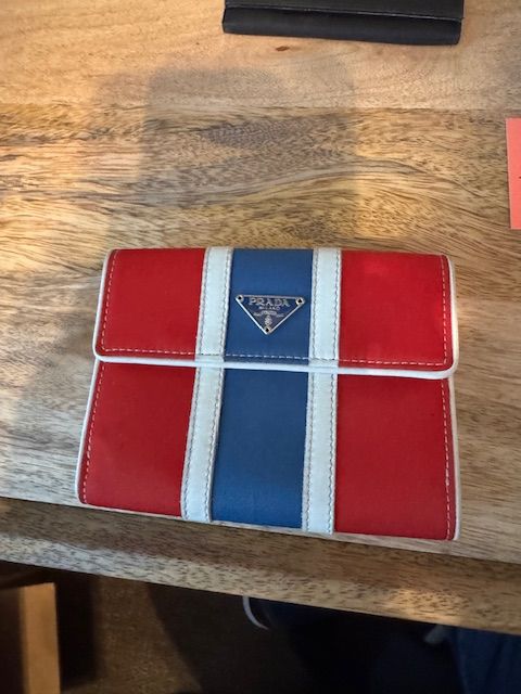 Prada Tri Colored Nylon Compact Wallet (6413)
