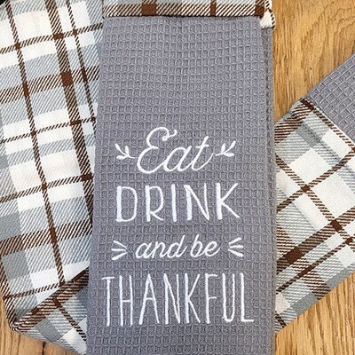 'Eat, Drink & Be Thankful' Kitchen Boa®