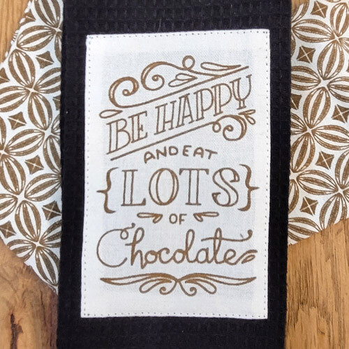 'Be Happy and Eat Lots of Chocolate' Kitchen Boa®