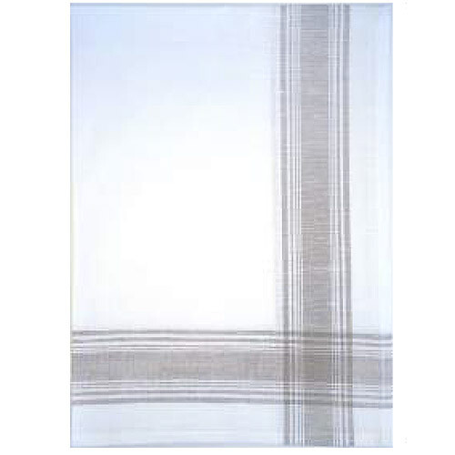 Border Taupe Linen Tea Towel by Mierco