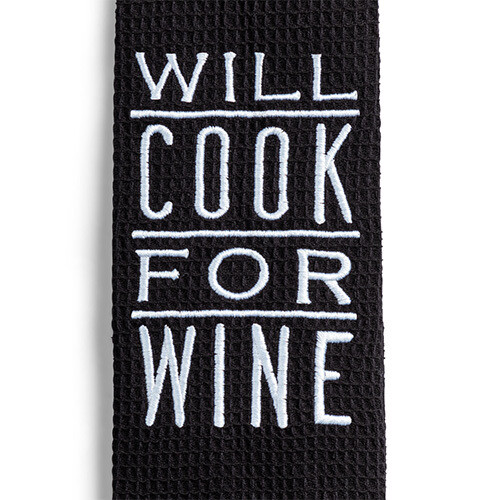 'Will Cook For Wine' Kitchen Boa®