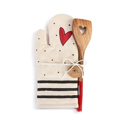 Red Heart Hot Pad Wooded Heart Spatula