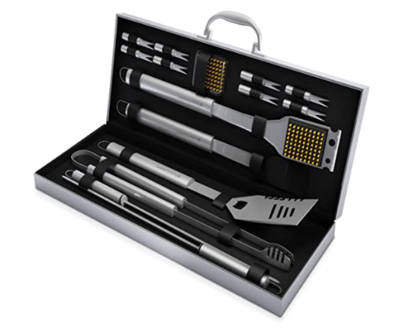 16 pc Stainless Steel BBQ Tool Set