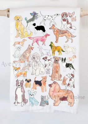 Different Dog Breeds Towel by Avery's Home