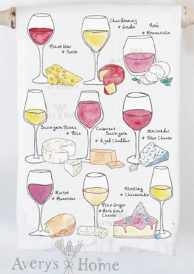 Wine & Cheese Paring Towel by Avery's Home
