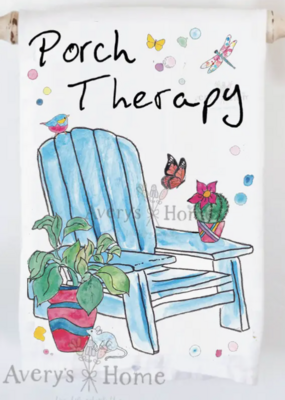 'Porch Therapy' Adirondack with Plants Towel by Avery's Home