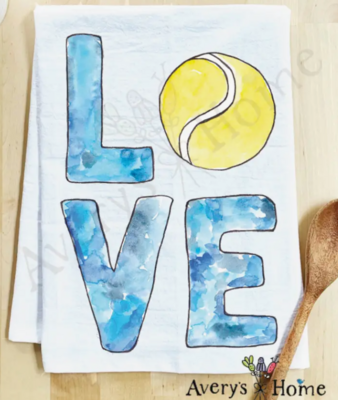 Love - Tennis Sports Towel by Avery's Home