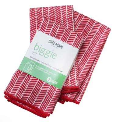 Biggie Towel - Branches Red (Set of 2)