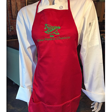 'Give Peas A Chance' Red Apron