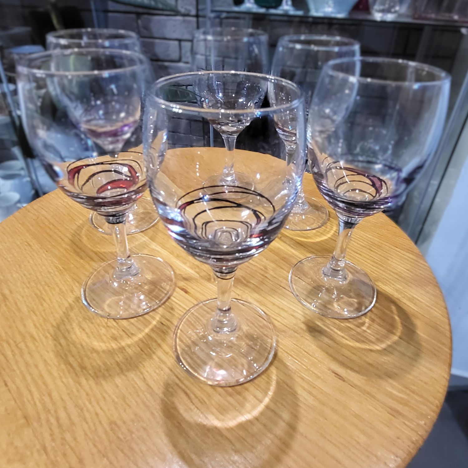 Komplet 6 kieliszków ręcznie zdobionych