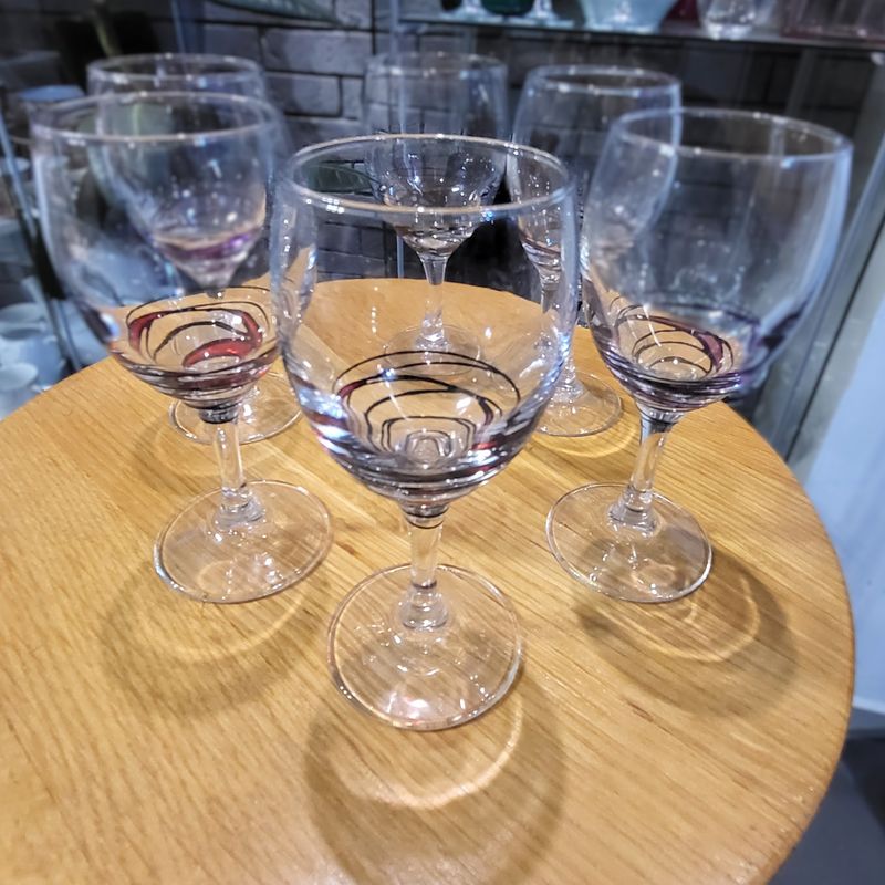 Komplet 6 kieliszków ręcznie zdobionych