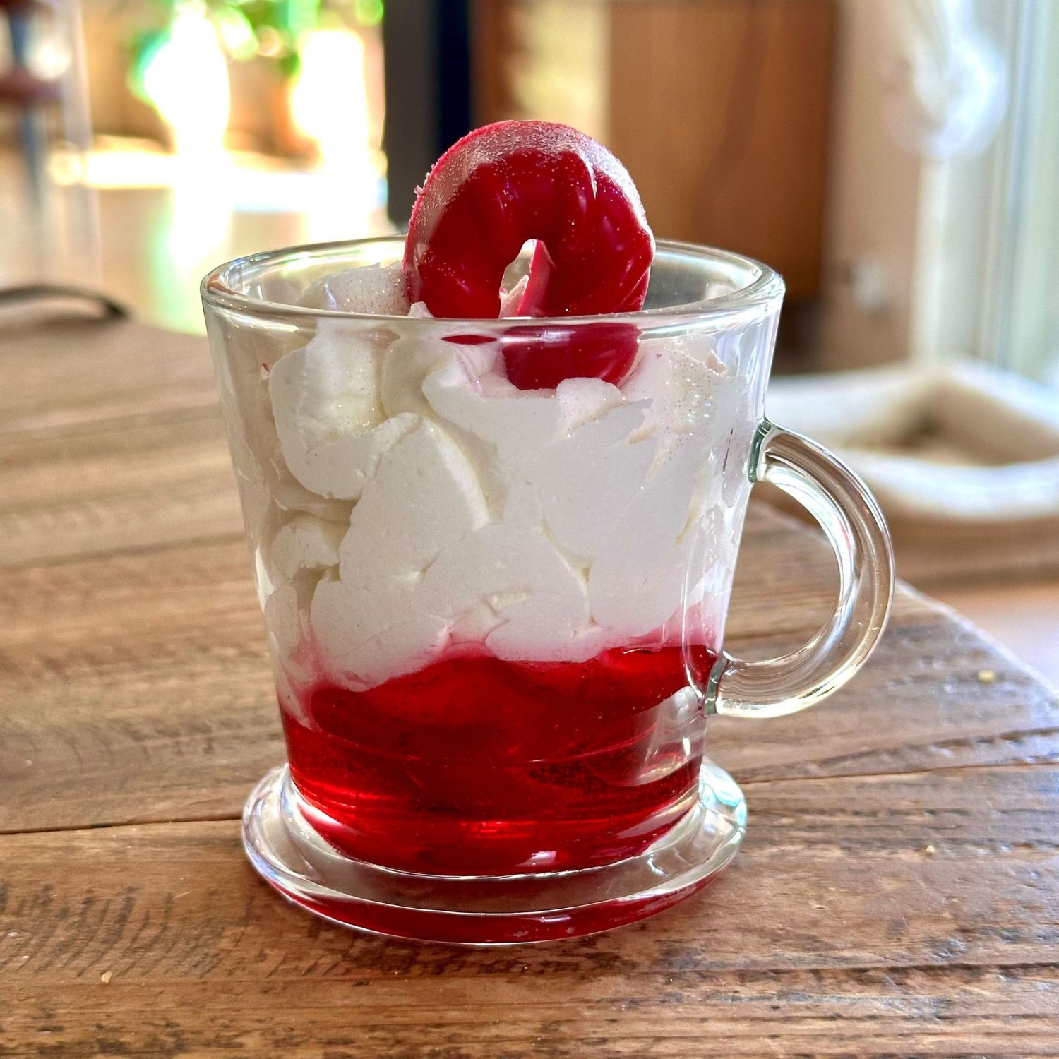 Bougie sucre d'orge fraise