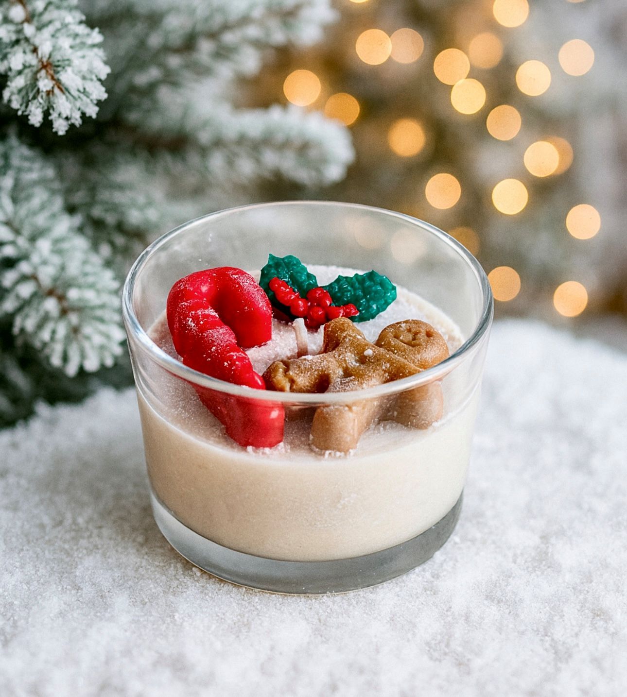 Bougie verrine biscuit de noël