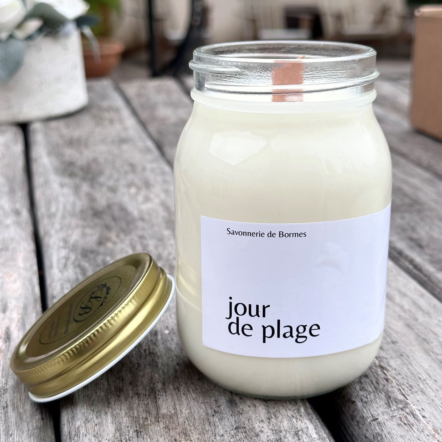 Bougie jour de plage