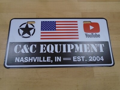 C&C Equipment American Flag - YouTube License Plate