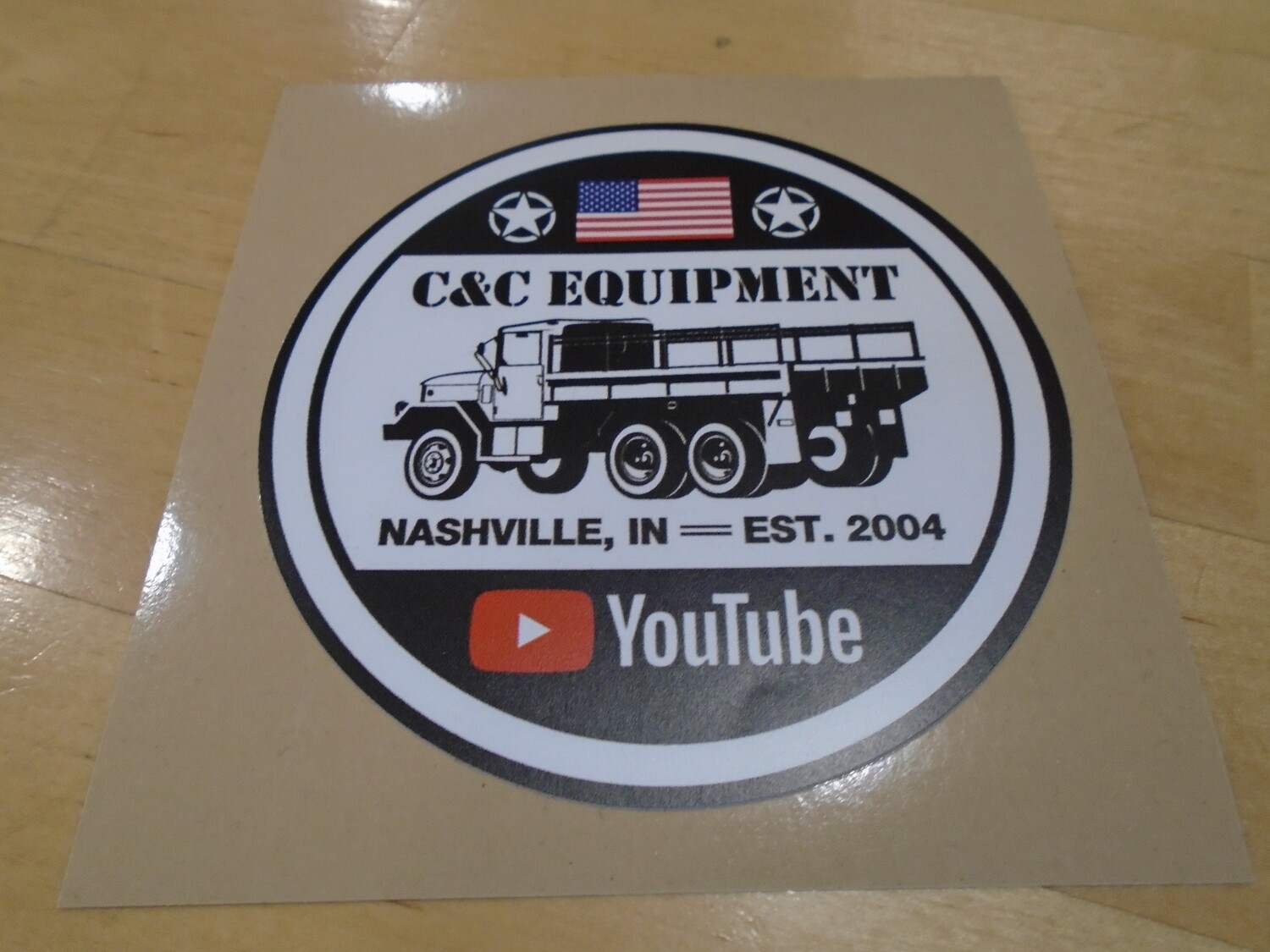 3" Round C&C Army Truck Decal