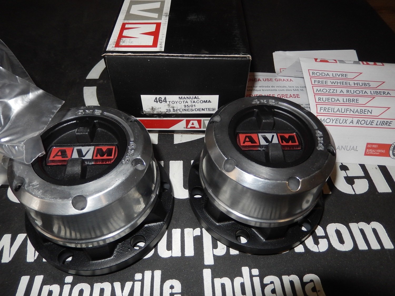 AVM 464 Toyota pick up 4x4 Tacoma Lock outs hubs 1995-2001 warn 60459