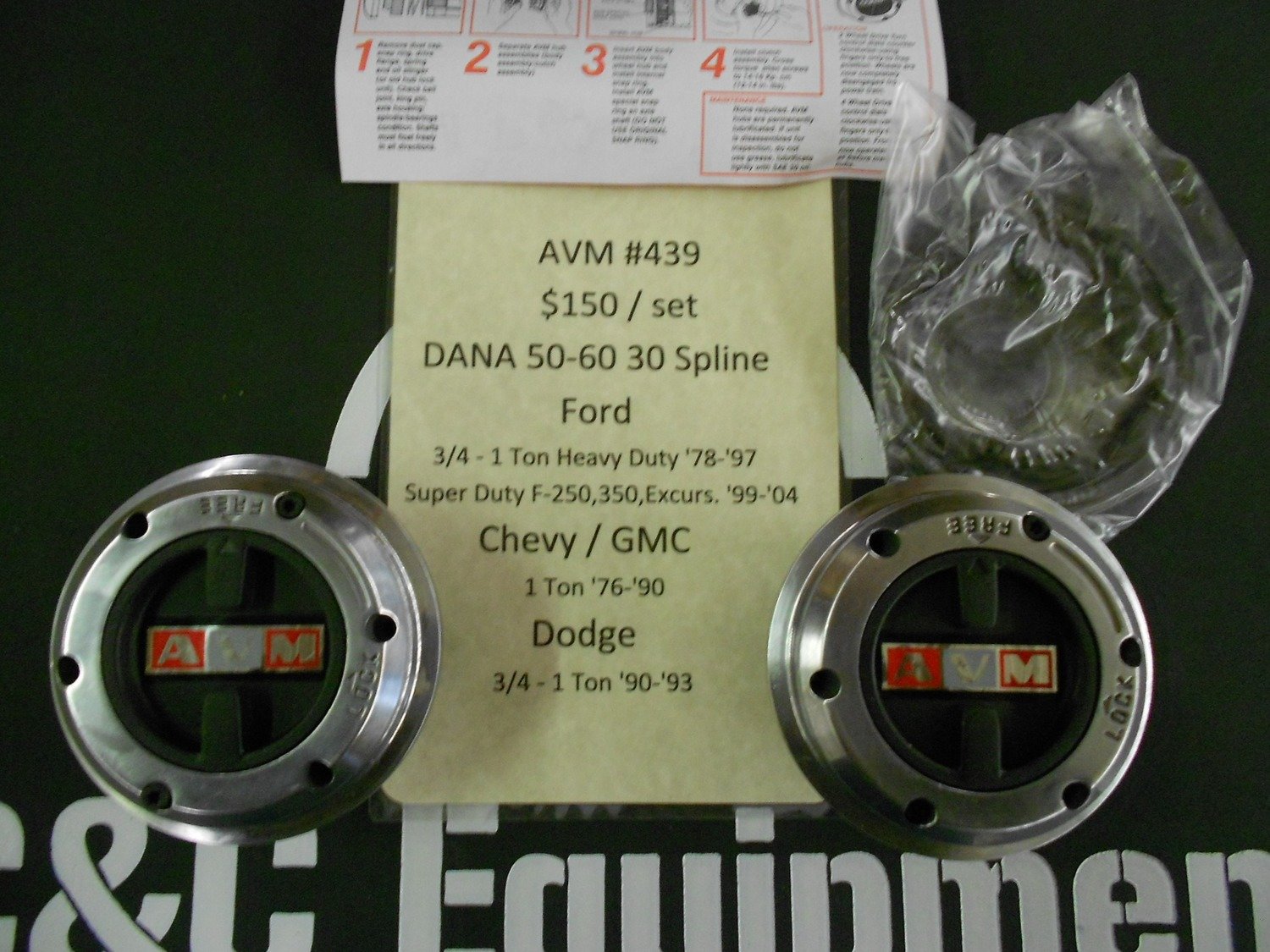 2x Locking Hubs For Chevy/GMC 1-Ton, Dodge, Ford F-250/F-350 – 30 Spline – TOM AUTO PARTS