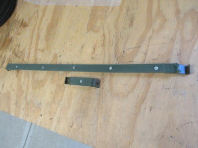 Under seat fuel/gas tank strap kit