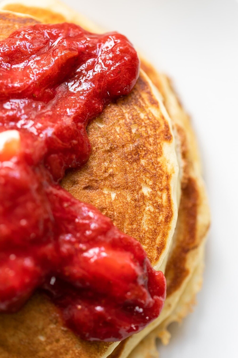Strawberry Rhubarb Compote Protein Pancakes  x 15 Pancakes