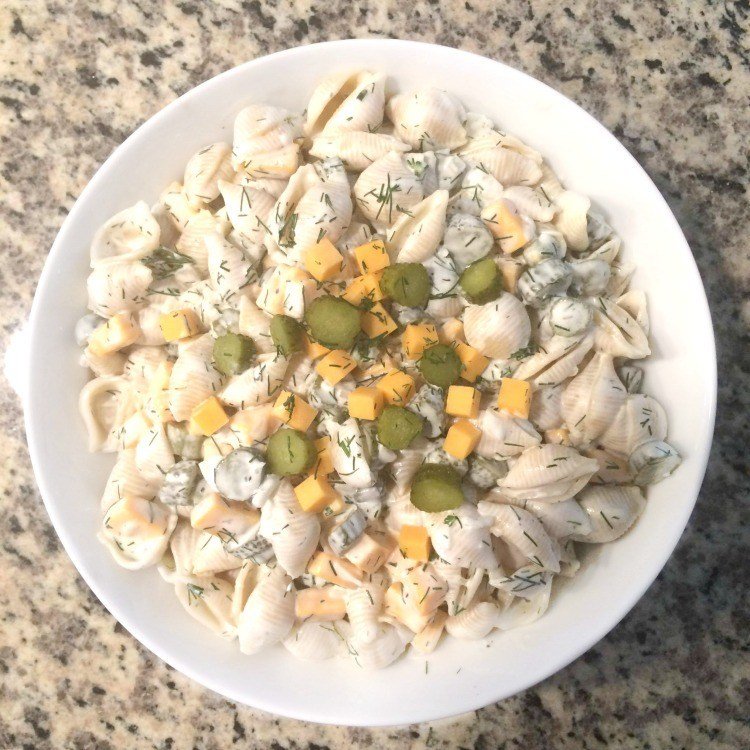 Dill Pickle Pasta Salad &amp; Lemon Chicken Fam Meal 6-8