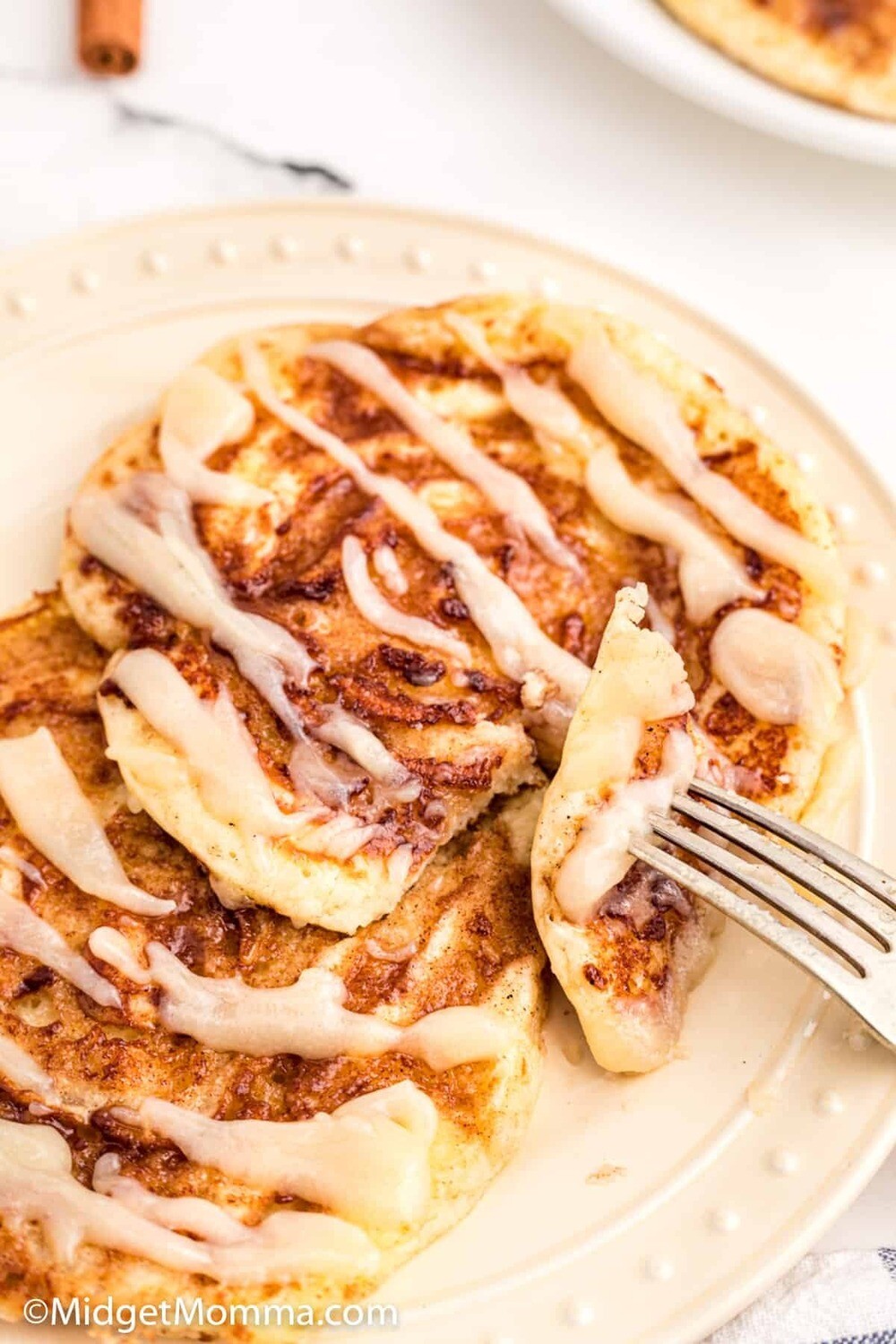 Cinnamon Bun Pancakes x 9 (3-4 Servings)