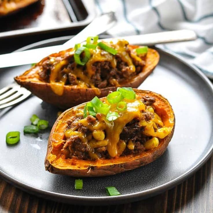 Taco Stuffed Sweet Potato x 3
