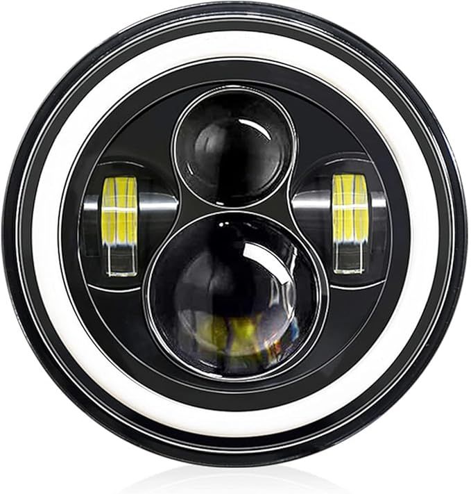 Reflektor samochodowy motocyklowy LED z DRL 140W Shkalacar 1 szt. 7&quot;