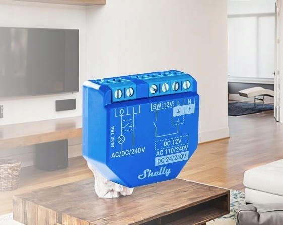 Przełącznik Przekaźnikowy Sterownik Shelly PLUS1 WiFi Bluetooth iOS Android