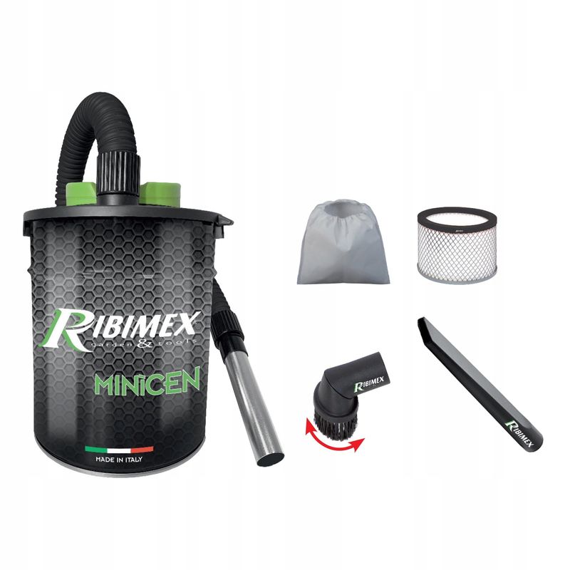 Odkurzacz do popiołu 10L 800W Ribimex Minicen z filtrem HEPA