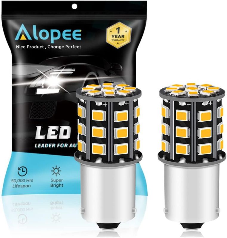 Żarówki LED 1056 PY21W, 12V-24V  2835, 33 SMD tył żółte